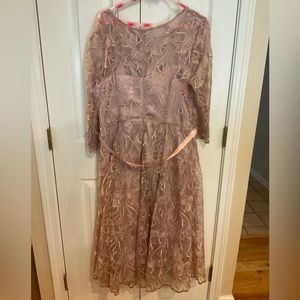 Alex Evenings Mother of The Bride Midi Dress - Size 14 - Blush